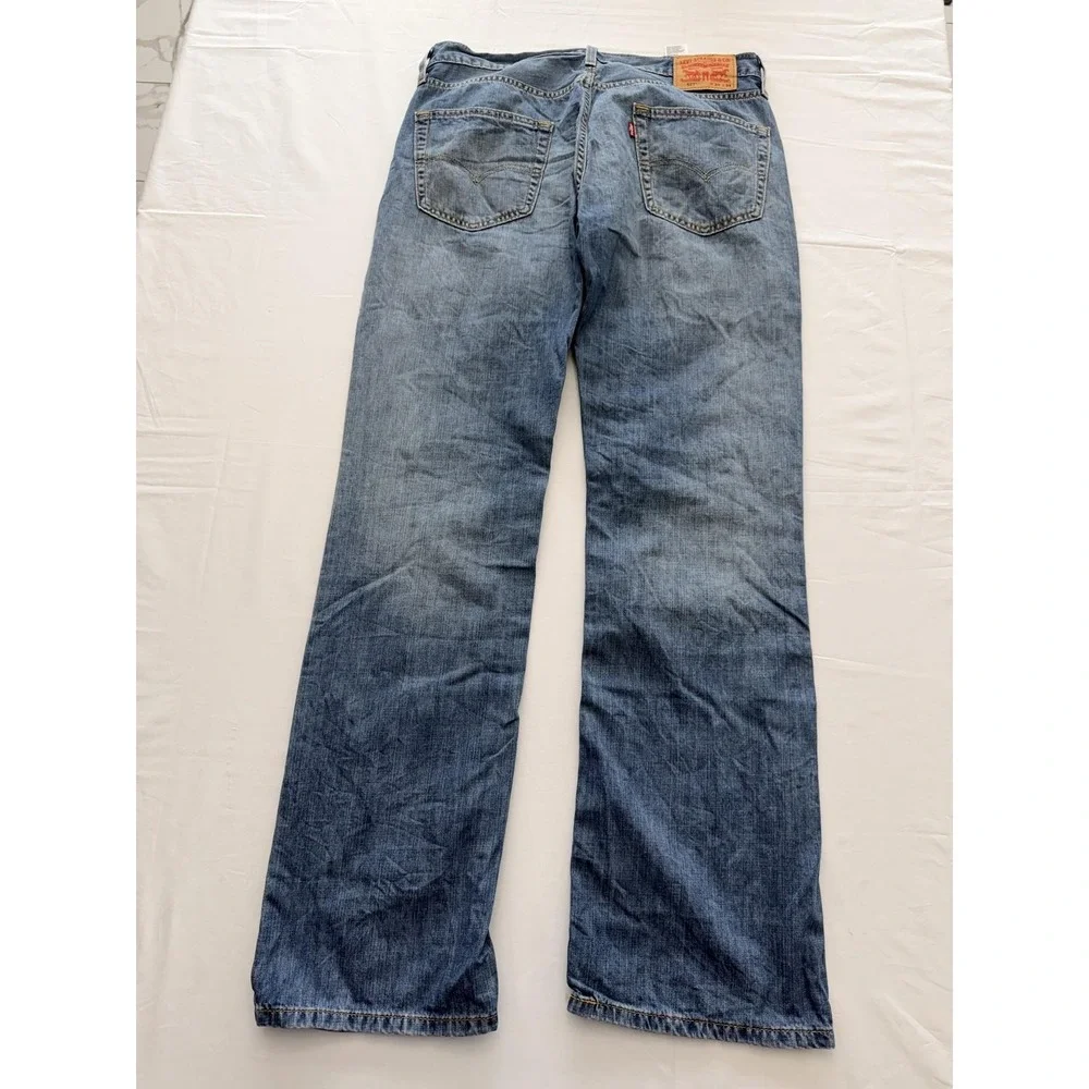 Levi's 527 Jeans Mens 34x34 Blue Medium Wash Bootcut Leg Denim Pants Casual